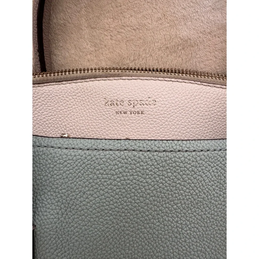 Kate Spade Margaux Large Satchel Leather Blue Gray PXRUA160 Crossbody Bag